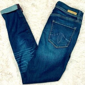 Anthropologie Level 99 Tanya Ultra High Rise Dark Skinny straight Jeans Size 30
